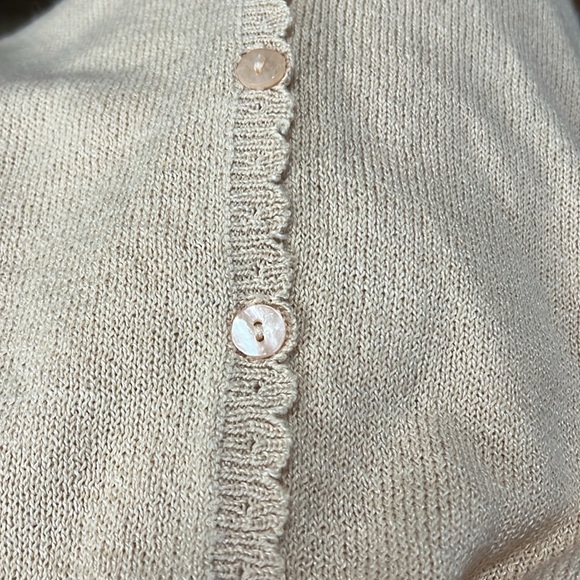 Liz Claiborne Beige Knit Button Down Cardigan Sweater Size M - Picture 4 of 8
